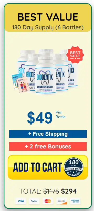 biodentix 6 Bottles – Official Website Bundle with Free Shipping